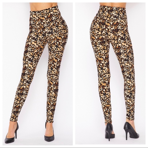Animal Print Ankle Leggings w/5 inch waistband - Picture 3 of 3